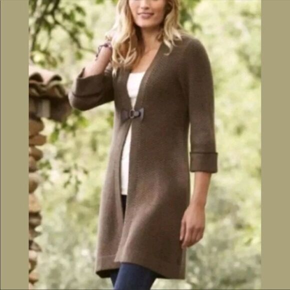 Soft surroundings wool cardigan - Picture 1 of 6